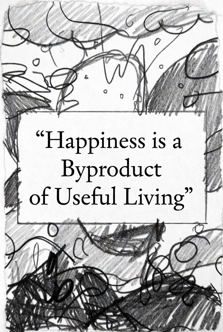 Happiness is a Byproduct of Useful Living